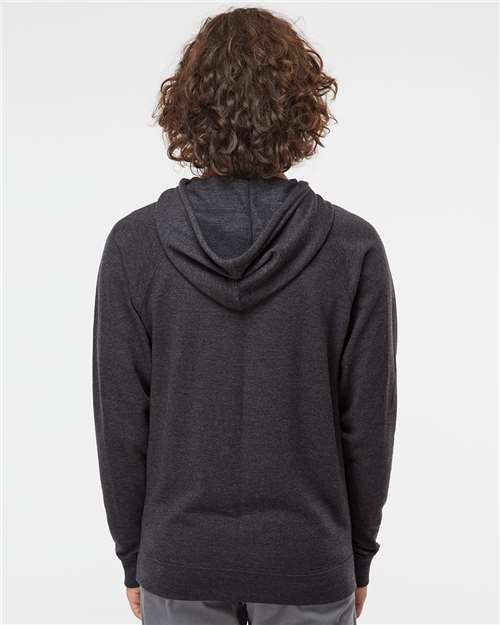 Independent Trading Co. Unisex Icon Lightweight Loopback Terry Hooded Sweatshirt - SS1000 Charcoal Heather