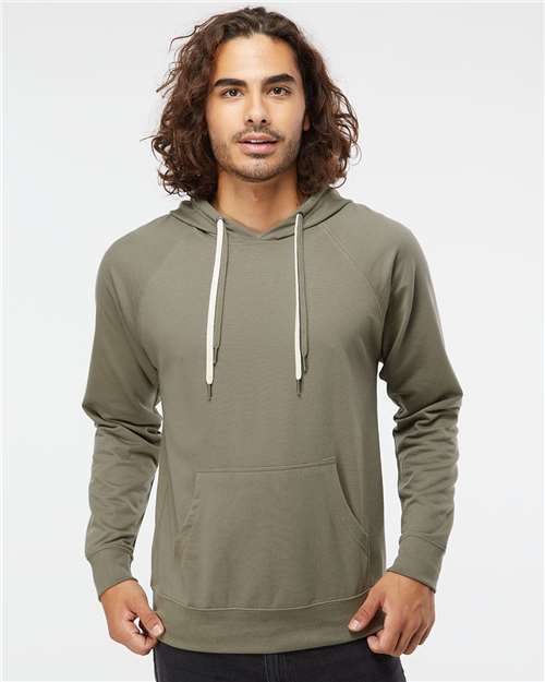 Independent Trading Co. Unisex Icon Lightweight Loopback Terry Hooded Sweatshirt - SS1000 Olive