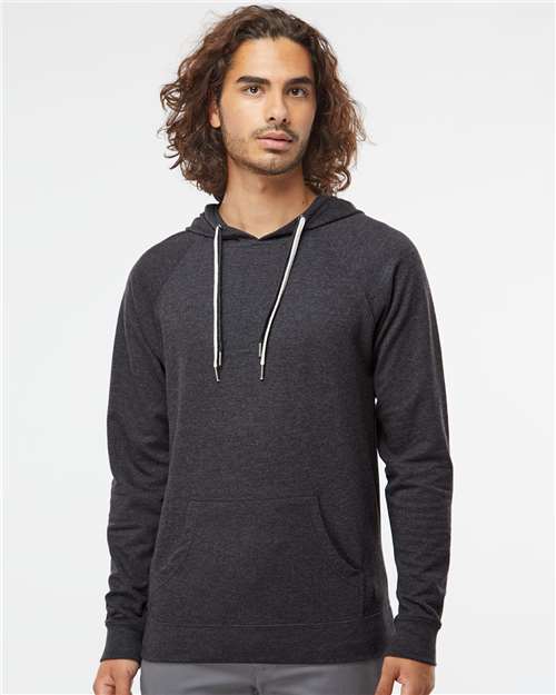 Independent Trading Co. Unisex Icon Lightweight Loopback Terry Hooded Sweatshirt - SS1000 Charcoal Heather