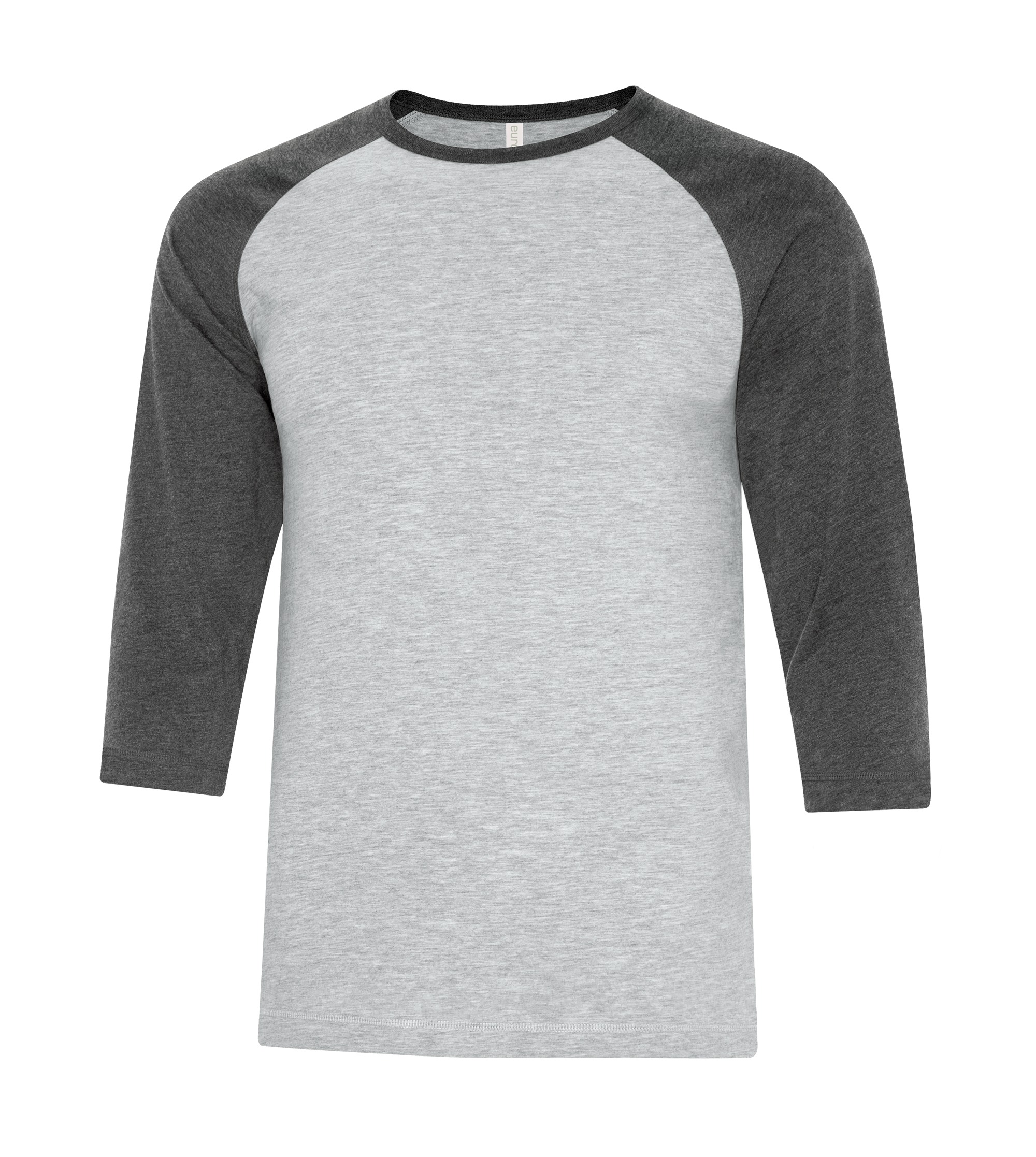 ATCᴹᶜ EuroSpunᴹᴰ ATC™ EUROSPUN® RING SPUN BASEBALL TEE. ATC0822 Athletic Grey*-Charcoal Heather**