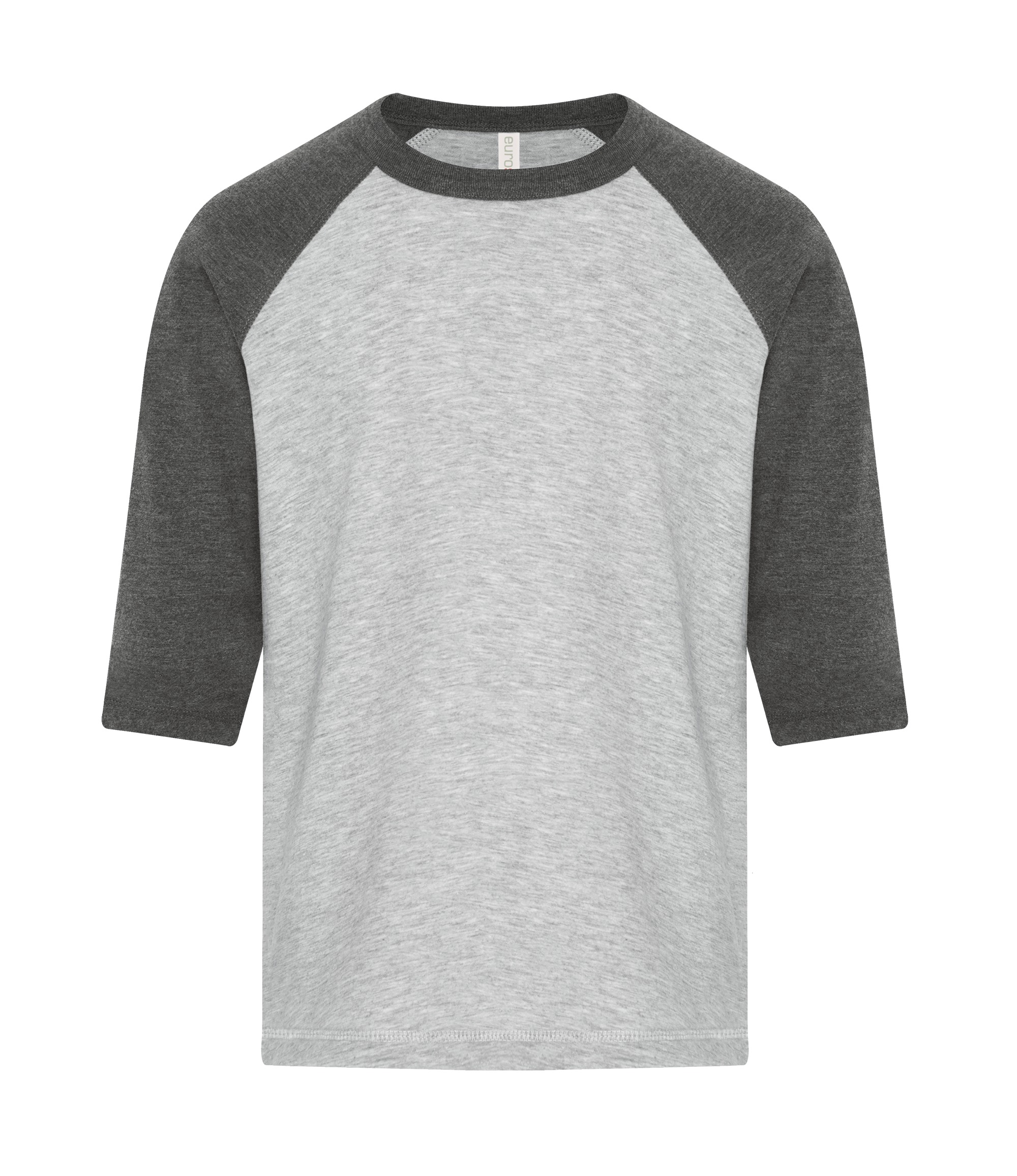 ATCᴹᶜ EuroSpunᴹᴰ ATC™ EUROSPUN® RING SPUN BASEBALL YOUTH TEE. ATC0822Y Athletic Grey*-Charcoal Heather**