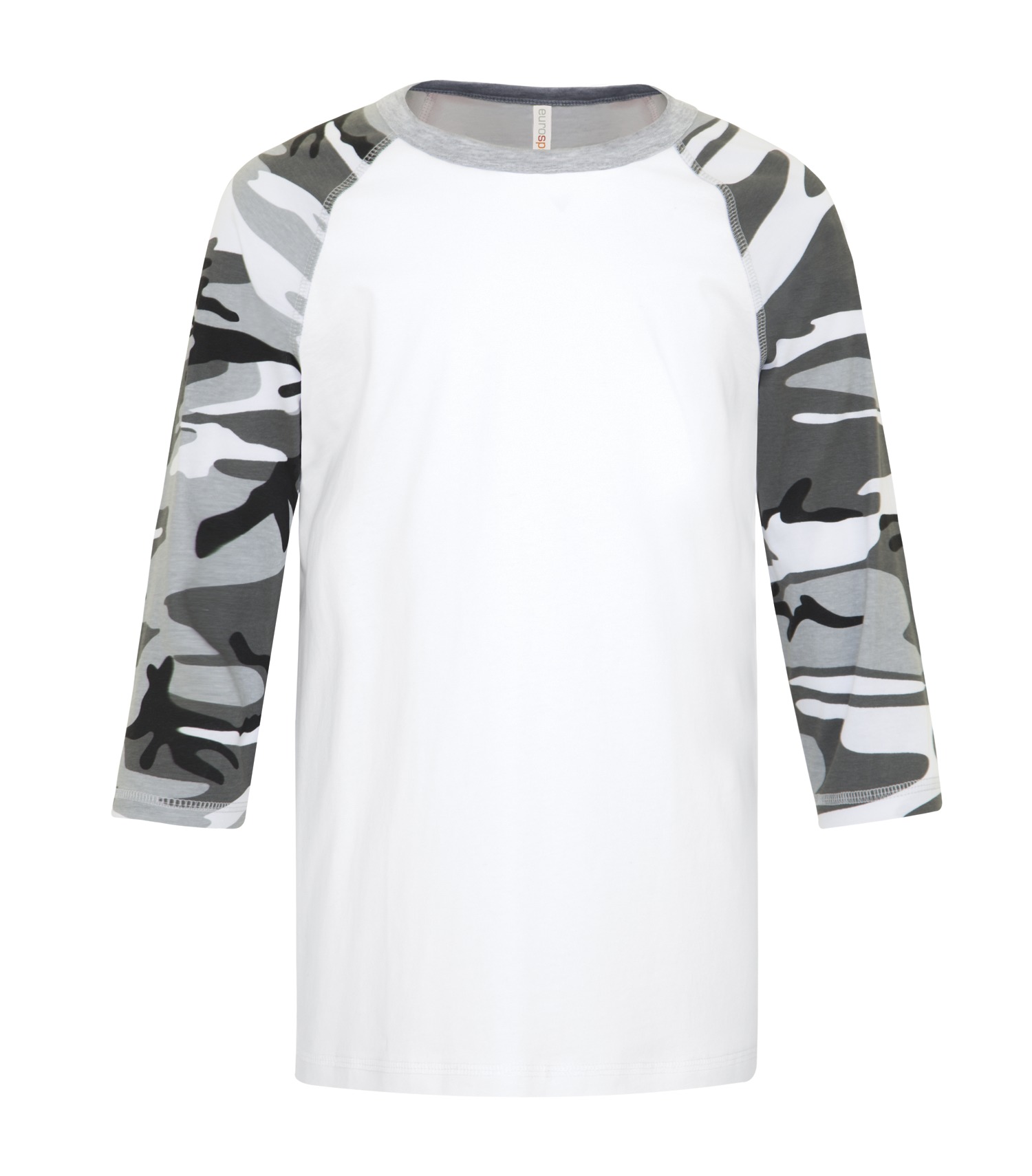 ATCᴹᶜ EuroSpunᴹᴰ ATC™ EUROSPUN® RING SPUN BASEBALL YOUTH TEE. ATC0822Y White-Grey Camo