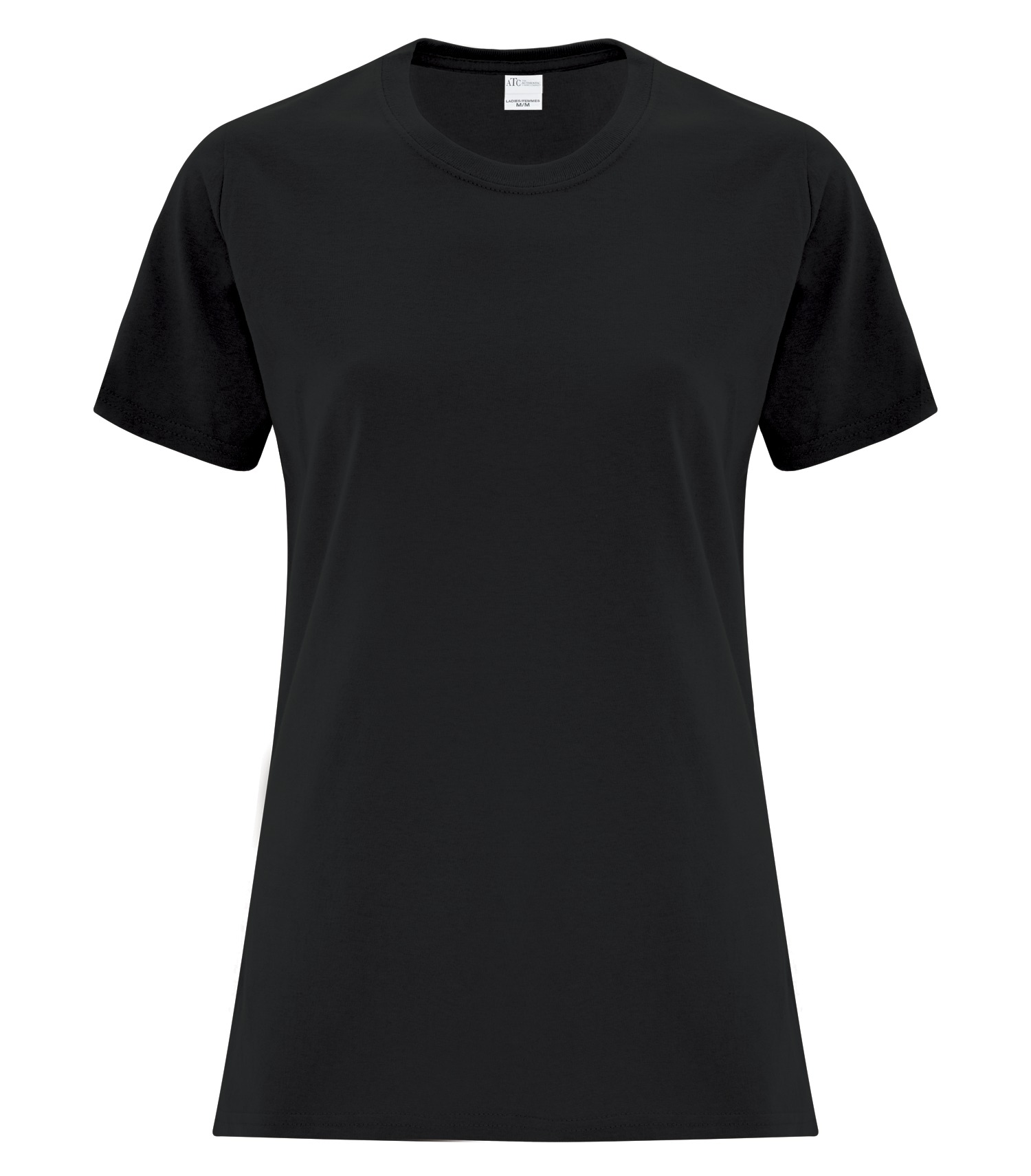 ATCᴹᶜ Everyday Collectionᴹᴰ ATC™ EVERYDAY COTTON LADIES' TEE. ATC1000L Black