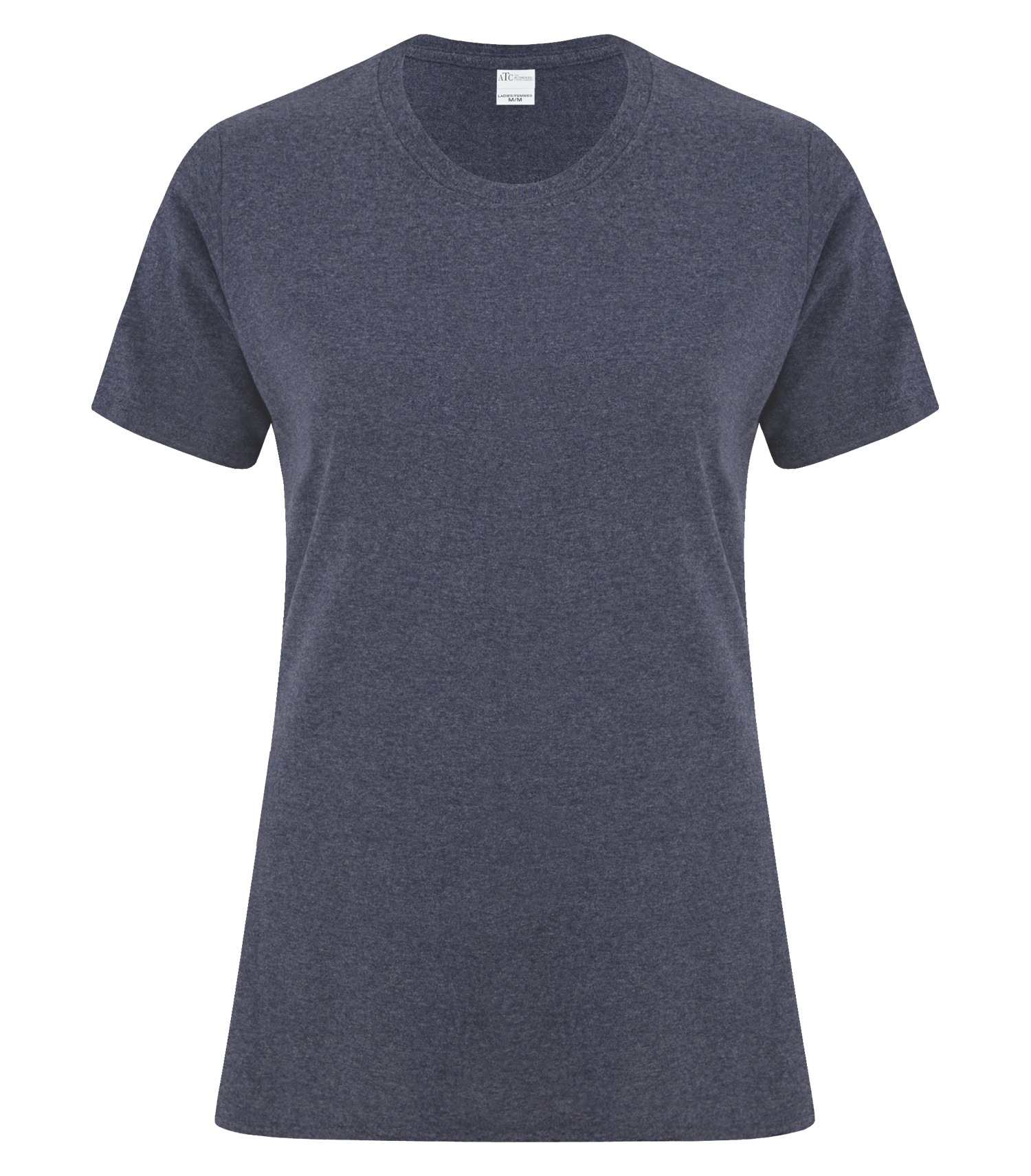 ATCᴹᶜ Everyday Collectionᴹᴰ ATC™ EVERYDAY COTTON LADIES' TEE. ATC1000L Heather Navy**