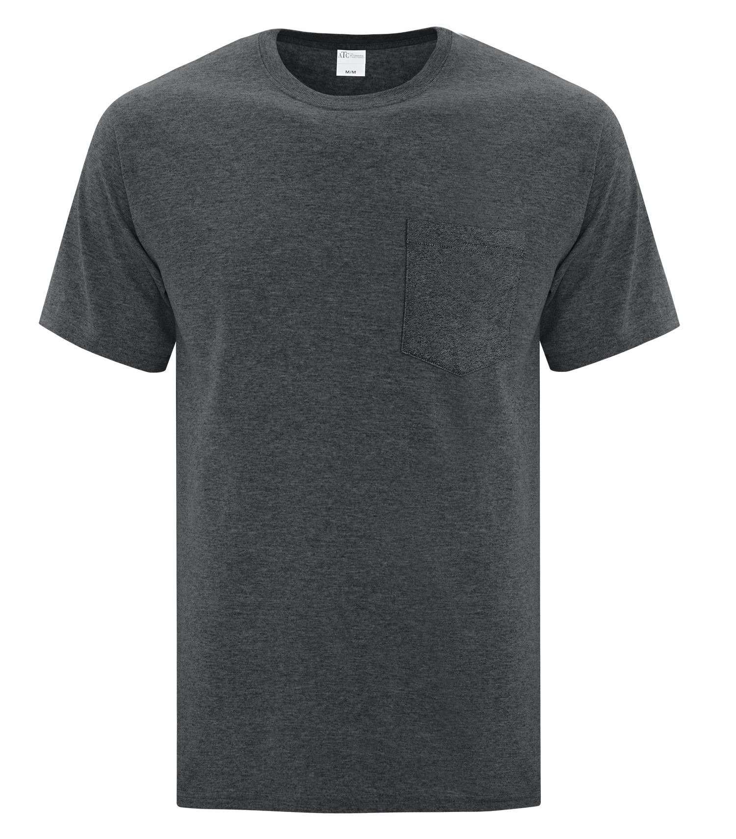 ATCᴹᶜ Everyday Collectionᴹᴰ ATC™ EVERYDAY COTTON POCKET TEE. ATC1000P Dark Heather Grey**