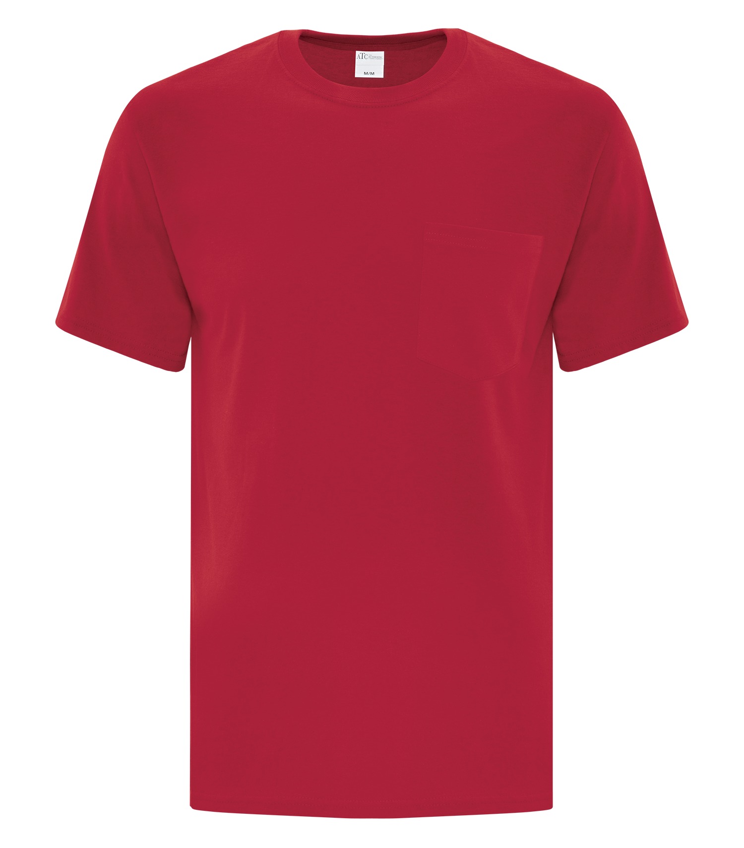 ATCᴹᶜ Everyday Collectionᴹᴰ ATC™ EVERYDAY COTTON POCKET TEE. ATC1000P Red