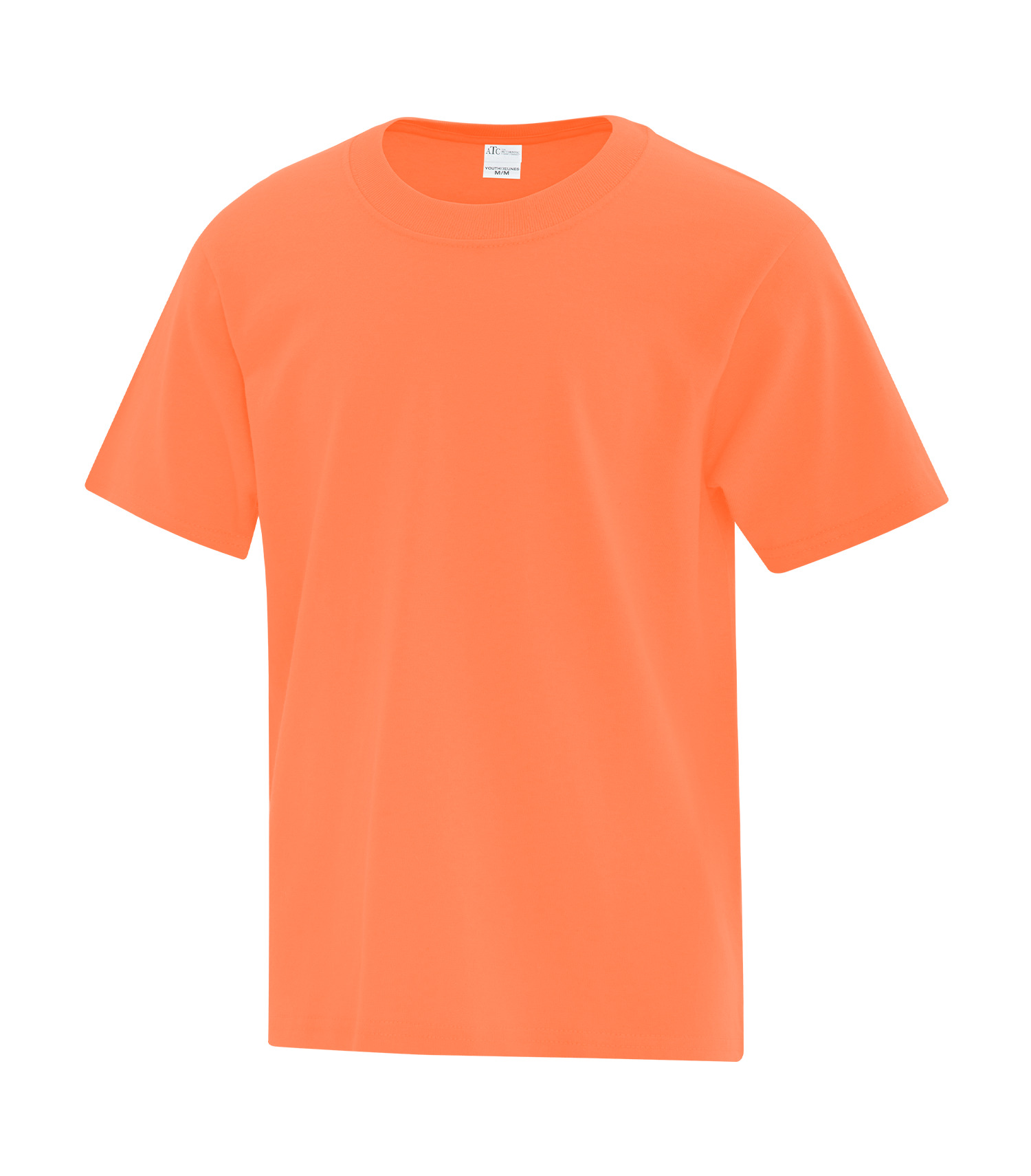 ATCᴹᶜ Everyday Collectionᴹᴰ ATC™ EVERYDAY COTTON YOUTH TEE. ATC1000Y Neon Orange Heather**