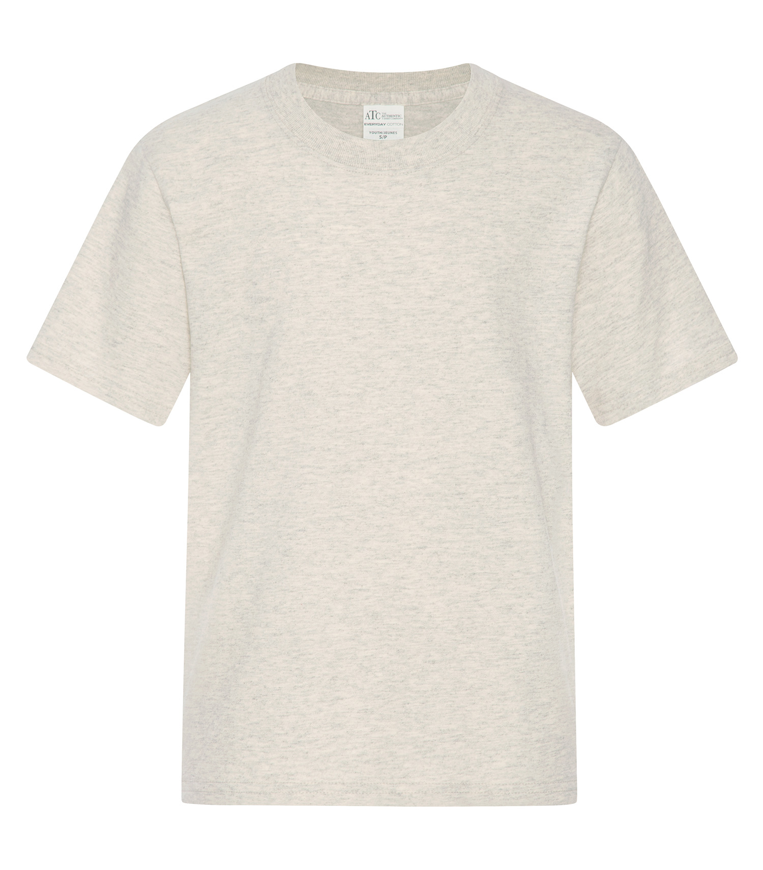 ATCᴹᶜ Everyday Collectionᴹᴰ ATC™ EVERYDAY COTTON YOUTH TEE. ATC1000Y Oatmeal Heather***