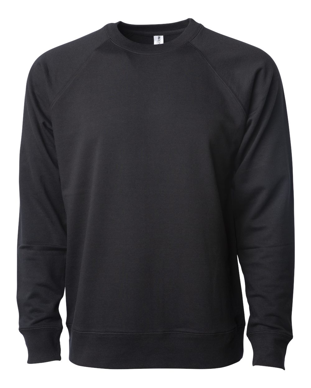 Independent Trading Co. Unisex Icon Lightweight Loopback Terry Crewneck Sweatshirt - SS1000C Black