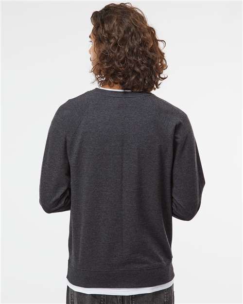 Independent Trading Co. Unisex Icon Lightweight Loopback Terry Crewneck Sweatshirt - SS1000C Charcoal Heather