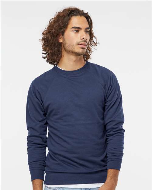 Independent Trading Co. Unisex Icon Lightweight Loopback Terry Crewneck Sweatshirt - SS1000C Indigo