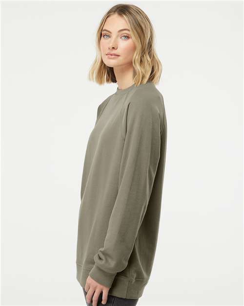 Independent Trading Co. Unisex Icon Lightweight Loopback Terry Crewneck Sweatshirt - SS1000C Olive