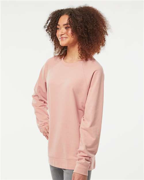 Independent Trading Co. Unisex Icon Lightweight Loopback Terry Crewneck Sweatshirt - SS1000C Rose