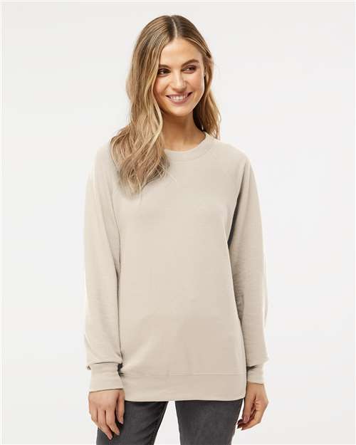 Independent Trading Co. Unisex Icon Lightweight Loopback Terry Crewneck Sweatshirt - SS1000C Sand