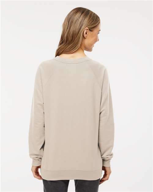 Independent Trading Co. Unisex Icon Lightweight Loopback Terry Crewneck Sweatshirt - SS1000C Sand