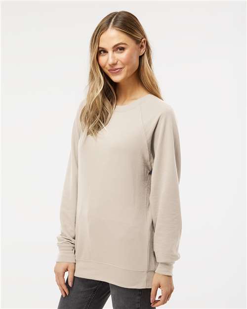 Independent Trading Co. Unisex Icon Lightweight Loopback Terry Crewneck Sweatshirt - SS1000C Sand