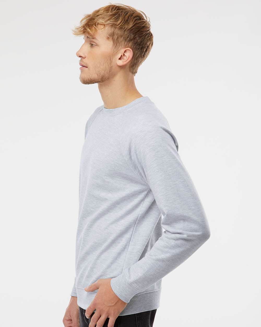 Independent Trading Co. Unisex Icon Lightweight Loopback Terry Crewneck Sweatshirt - SS1000C Athletic Heather