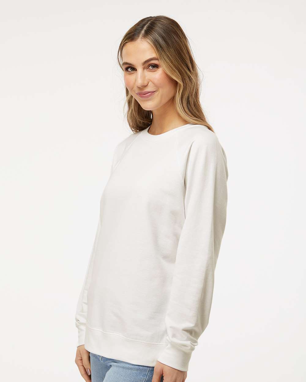 Independent Trading Co. Unisex Icon Lightweight Loopback Terry Crewneck Sweatshirt - SS1000C Bone