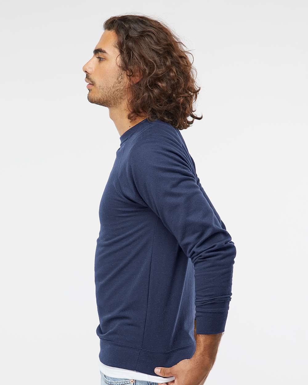 Independent Trading Co. Unisex Icon Lightweight Loopback Terry Crewneck Sweatshirt - SS1000C Indigo