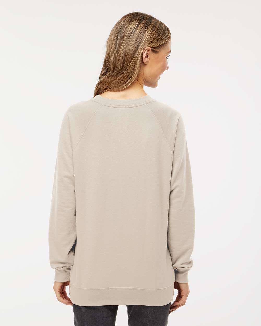Independent Trading Co. Unisex Icon Lightweight Loopback Terry Crewneck Sweatshirt - SS1000C Sand