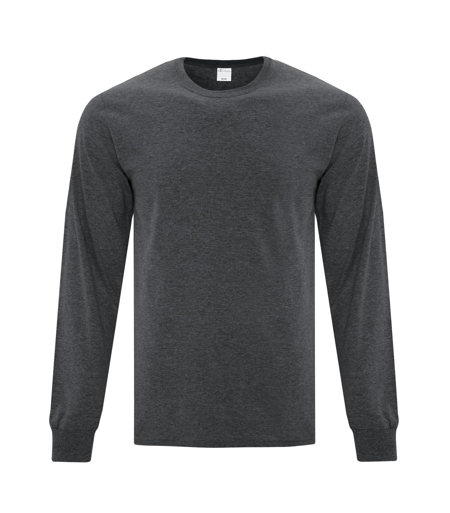 ATCᴹᶜ Everyday Collectionᴹᴰ ATC™ EVERYDAY COTTON LONG SLEEVE TEE. ATC1015 Dark Heather Grey**