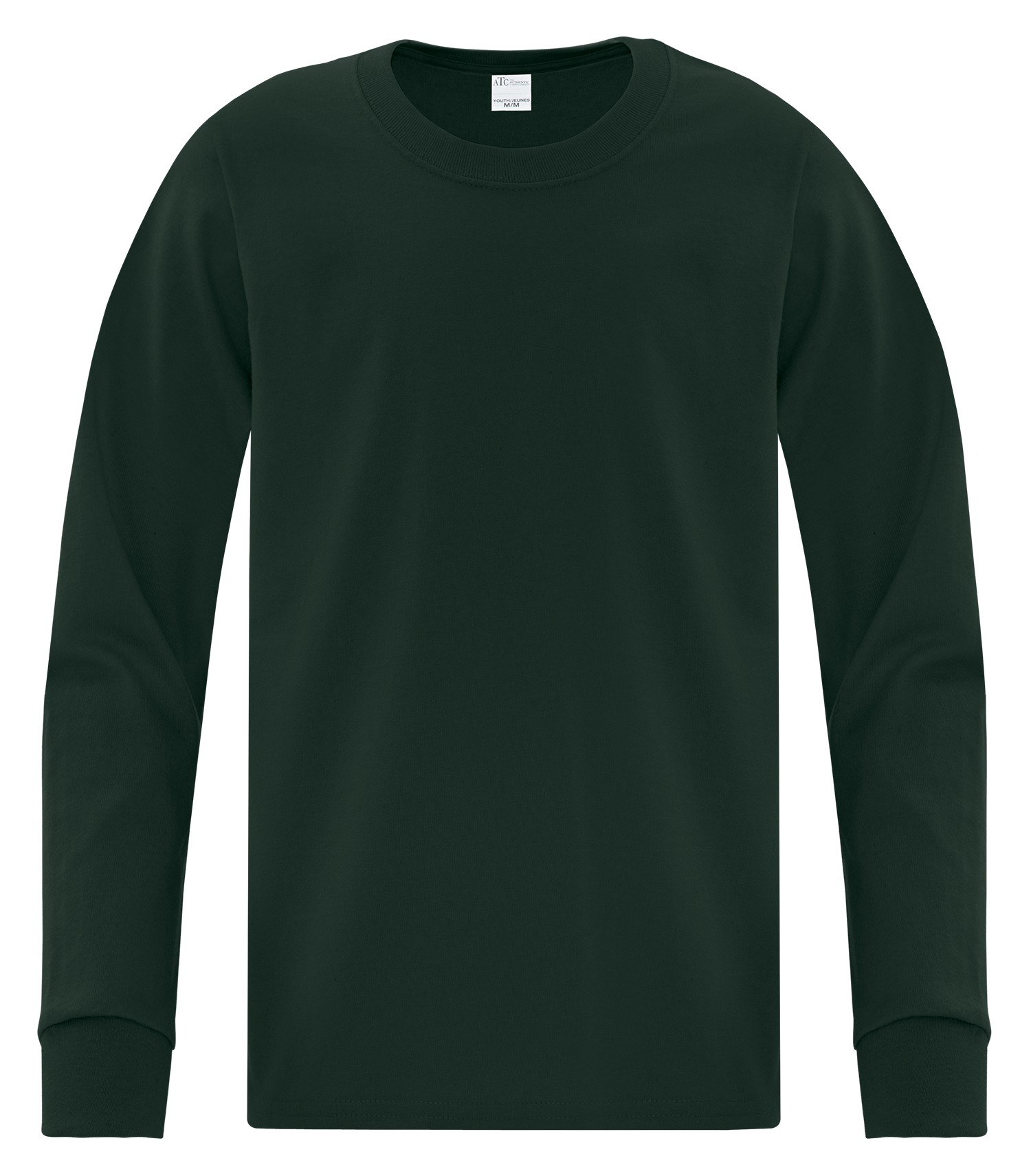 ATCᴹᶜ Everyday Collectionᴹᴰ ATC™ EVERYDAY COTTON LONG SLEEVE YOUTH TEE. ATC1015Y Dark Green