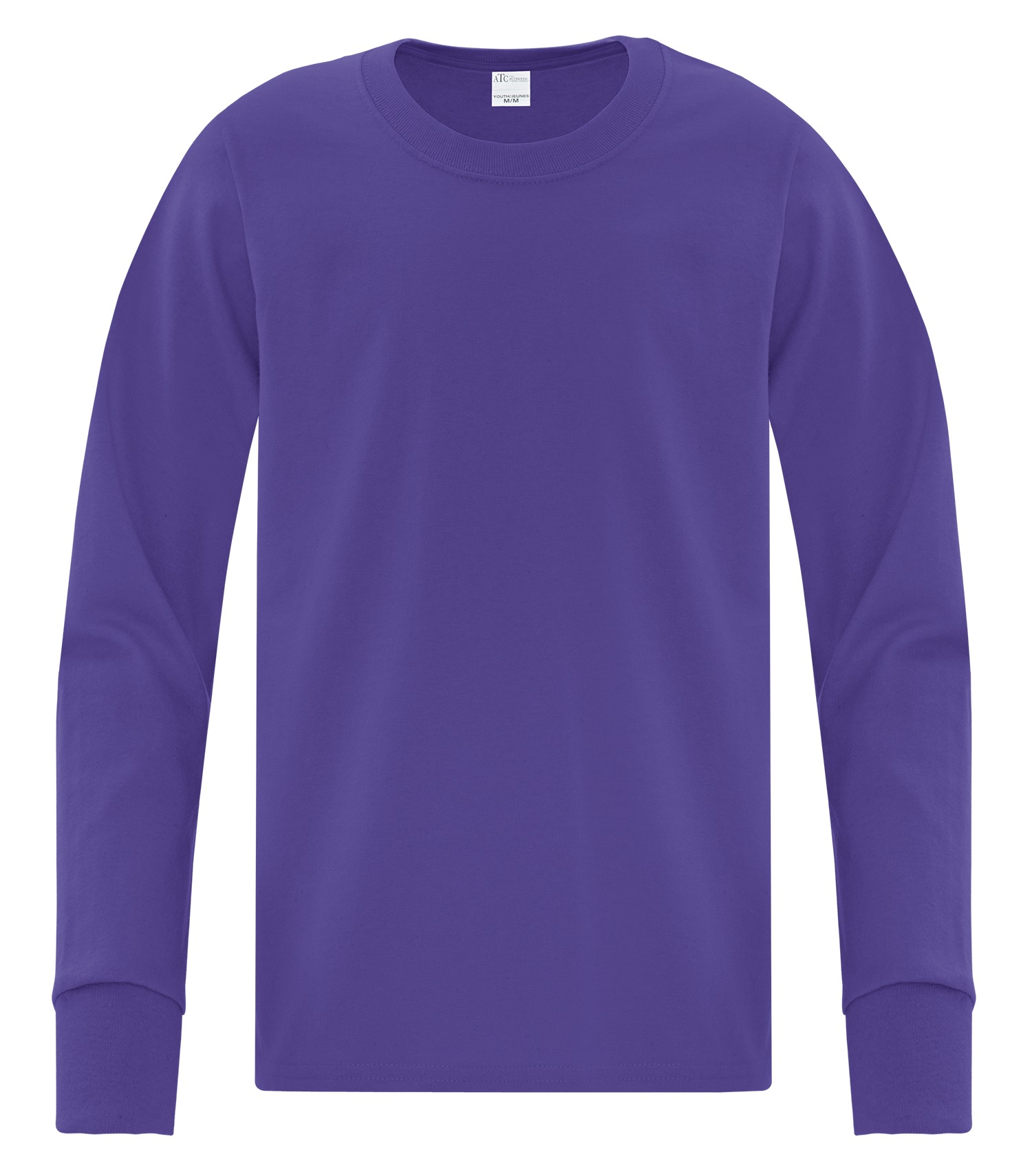 ATCᴹᶜ Everyday Collectionᴹᴰ ATC™ EVERYDAY COTTON LONG SLEEVE YOUTH TEE. ATC1015Y Purple