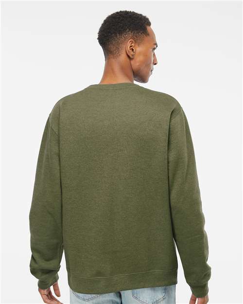 Independent Trading Co. Unisex Midweight Crewneck Sweatshirt - SS3000 Army Heather