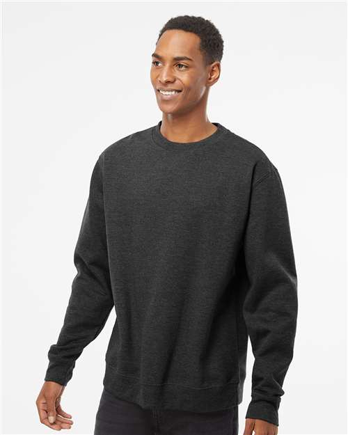 Independent Trading Co. Unisex Midweight Crewneck Sweatshirt - SS3000 Charcoal Heather