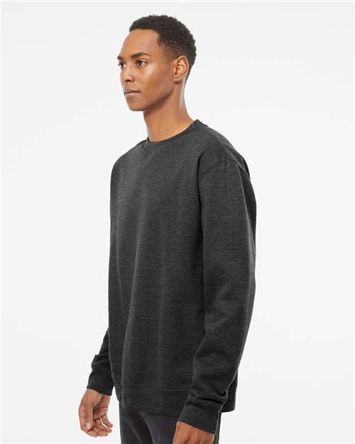 Independent Trading Co. Unisex Midweight Crewneck Sweatshirt - SS3000 Charcoal Heather