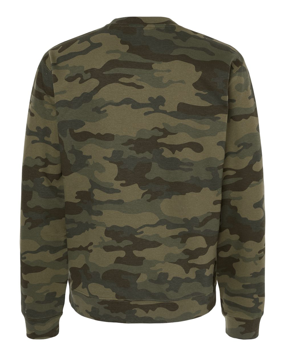 Independent Trading Co. Unisex Midweight Crewneck Sweatshirt - SS3000 Forest Camo