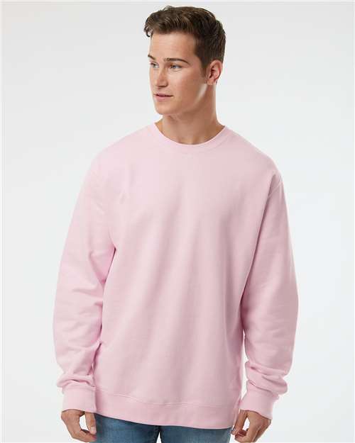 Independent Trading Co. Unisex Midweight Crewneck Sweatshirt - SS3000 Light Pink