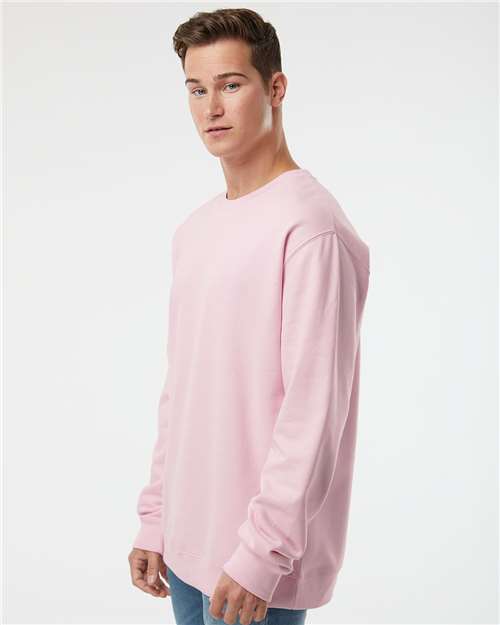 Independent Trading Co. Unisex Midweight Crewneck Sweatshirt - SS3000 Light Pink