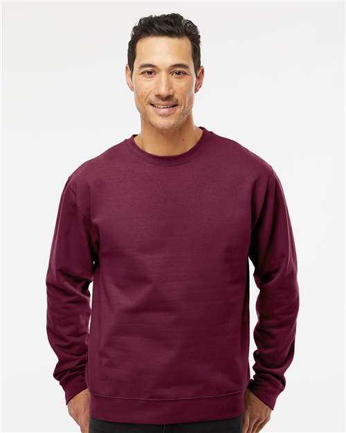 Independent Trading Co. Unisex Midweight Crewneck Sweatshirt - SS3000 Maroon