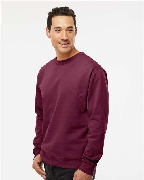 Independent Trading Co. Unisex Midweight Crewneck Sweatshirt - SS3000 Maroon
