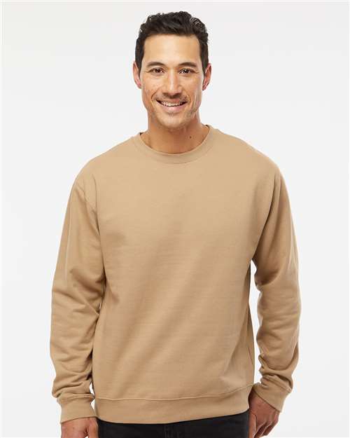 Independent Trading Co. Unisex Midweight Crewneck Sweatshirt - SS3000 Sandstone