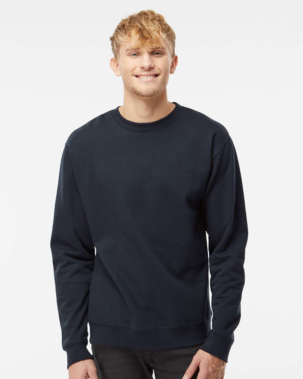 Independent Trading Co. Unisex Midweight Crewneck Sweatshirt - SS3000 Classic Navy