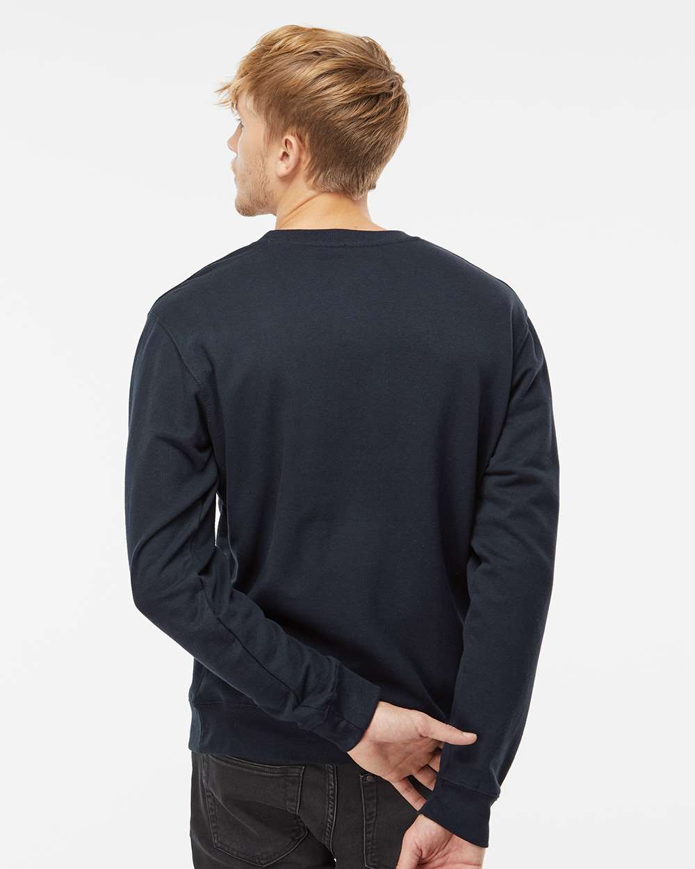 Independent Trading Co. Unisex Midweight Crewneck Sweatshirt - SS3000 Classic Navy