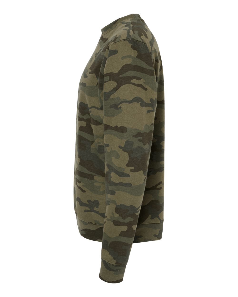 Independent Trading Co. Unisex Midweight Crewneck Sweatshirt - SS3000 Forest Camo