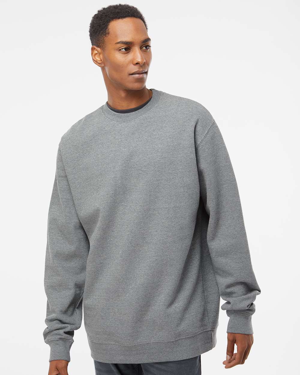Independent Trading Co. Unisex Midweight Crewneck Sweatshirt - SS3000 Gunmetal Heather