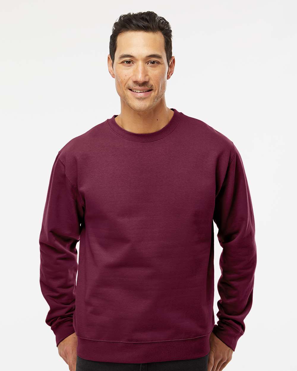 Independent Trading Co. Unisex Midweight Crewneck Sweatshirt - SS3000 Maroon