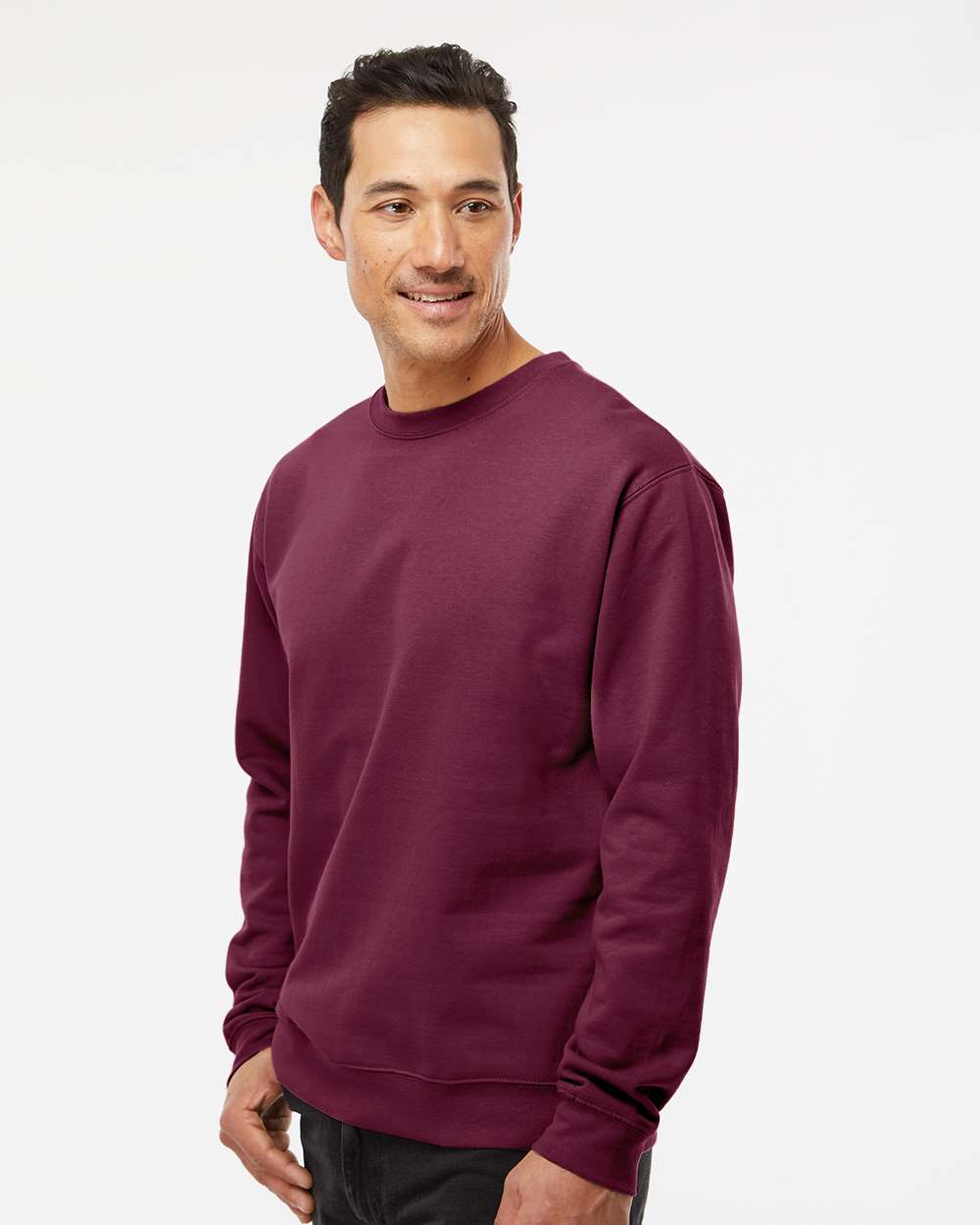 Independent Trading Co. Unisex Midweight Crewneck Sweatshirt - SS3000 Maroon