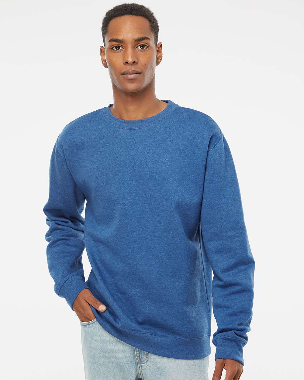 Independent Trading Co. Unisex Midweight Crewneck Sweatshirt - SS3000 Royal Heather