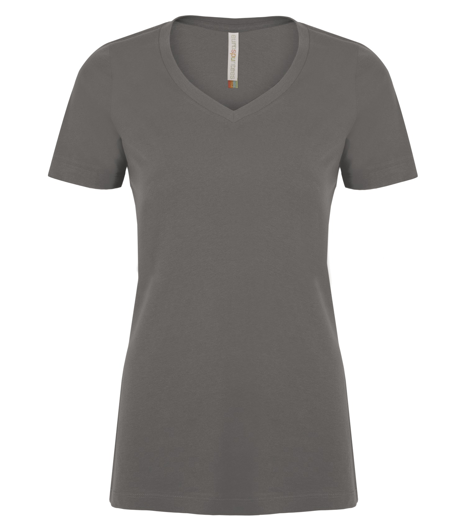 ATCᴹᶜ EuroSpunᴹᴰ ATC™ EUROSPUN® RING SPUN V-NECK LADIES' TEE. ATC8001L Coal Grey