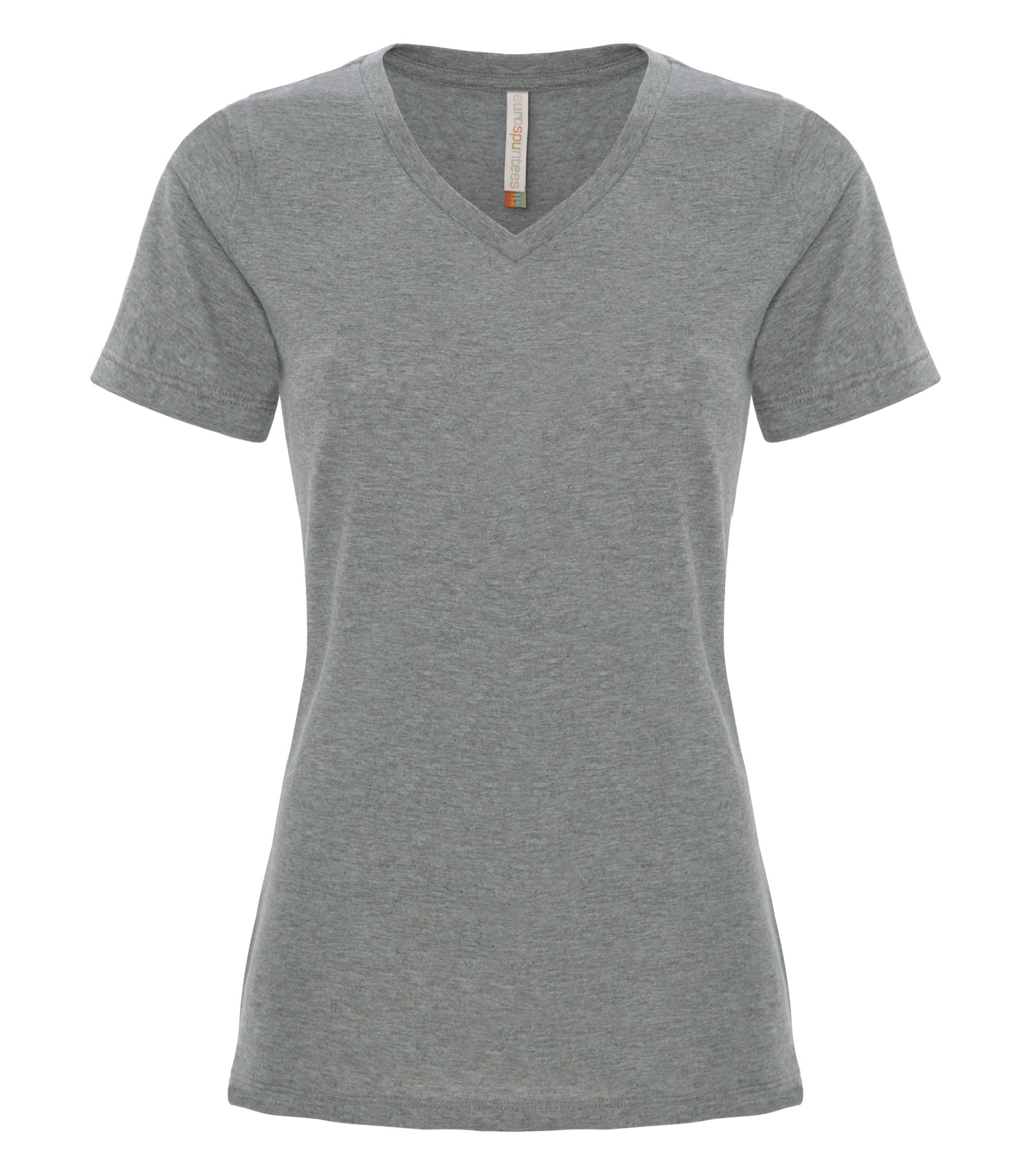 ATCᴹᶜ EuroSpunᴹᴰ ATC™ EUROSPUN® RING SPUN V-NECK LADIES' TEE. ATC8001L Deep Heather**