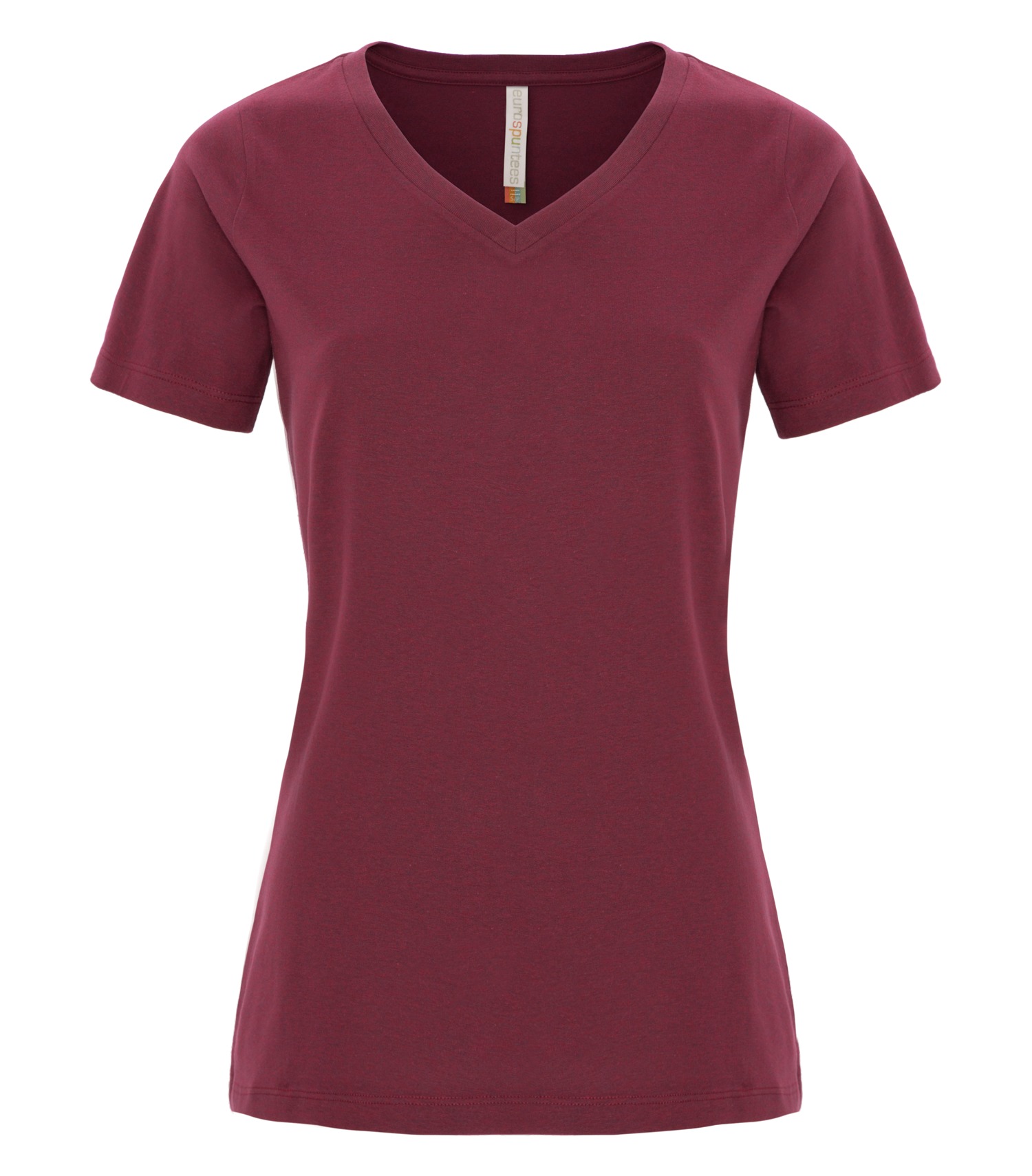 ATCᴹᶜ EuroSpunᴹᴰ ATC™ EUROSPUN® RING SPUN V-NECK LADIES' TEE. ATC8001L Cardinal Heather***