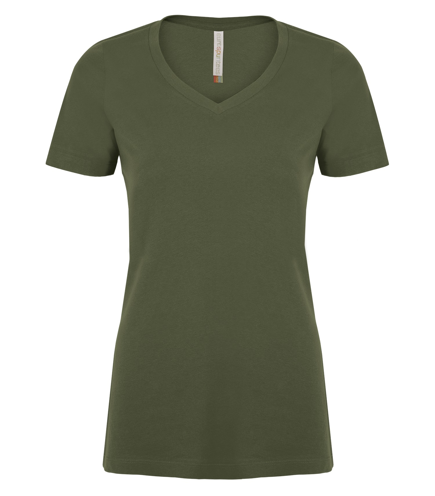 ATCᴹᶜ EuroSpunᴹᴰ ATC™ EUROSPUN® RING SPUN V-NECK LADIES' TEE. ATC8001L Moss