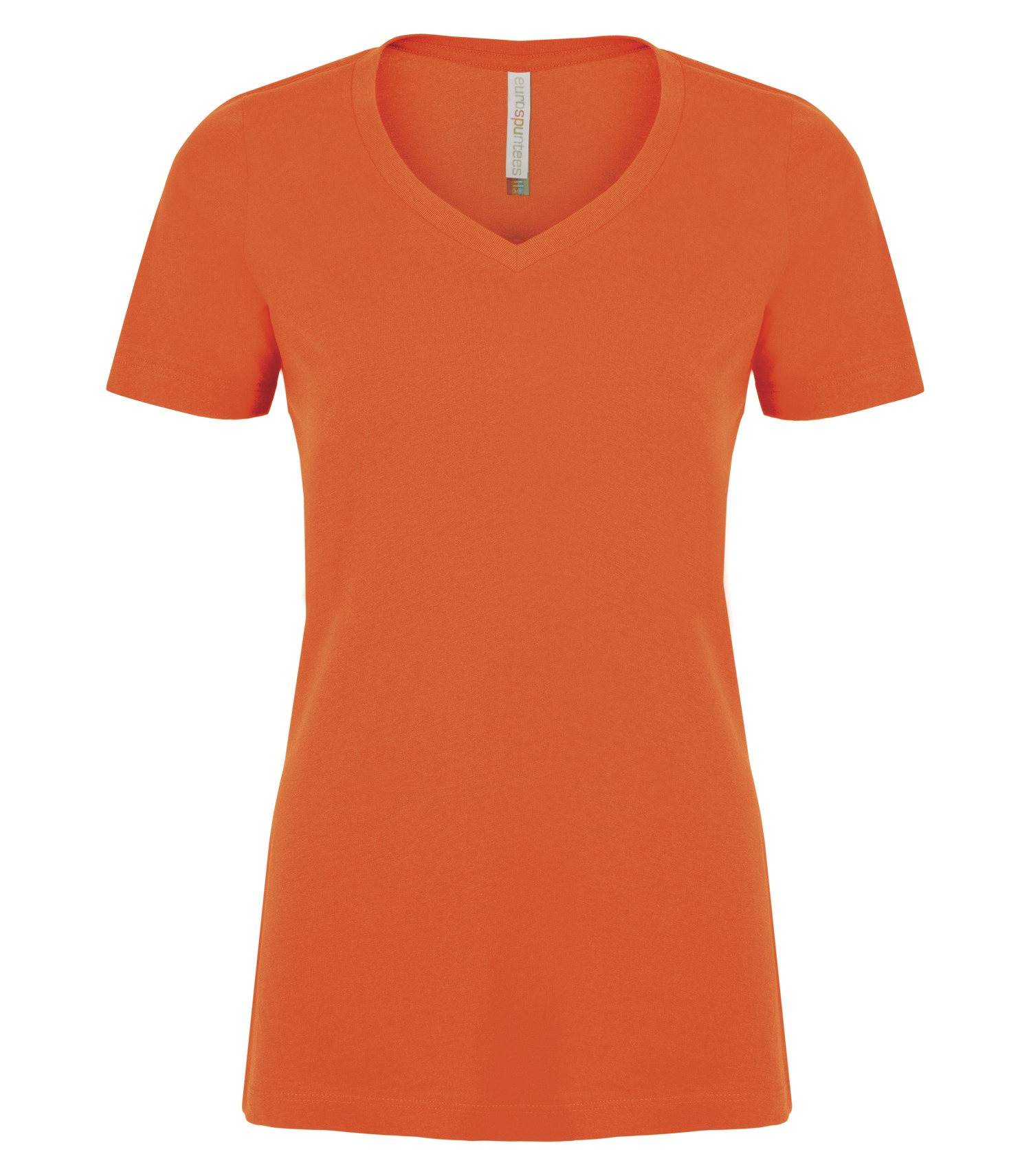 ATCᴹᶜ EuroSpunᴹᴰ ATC™ EUROSPUN® RING SPUN V-NECK LADIES' TEE. ATC8001L Orange
