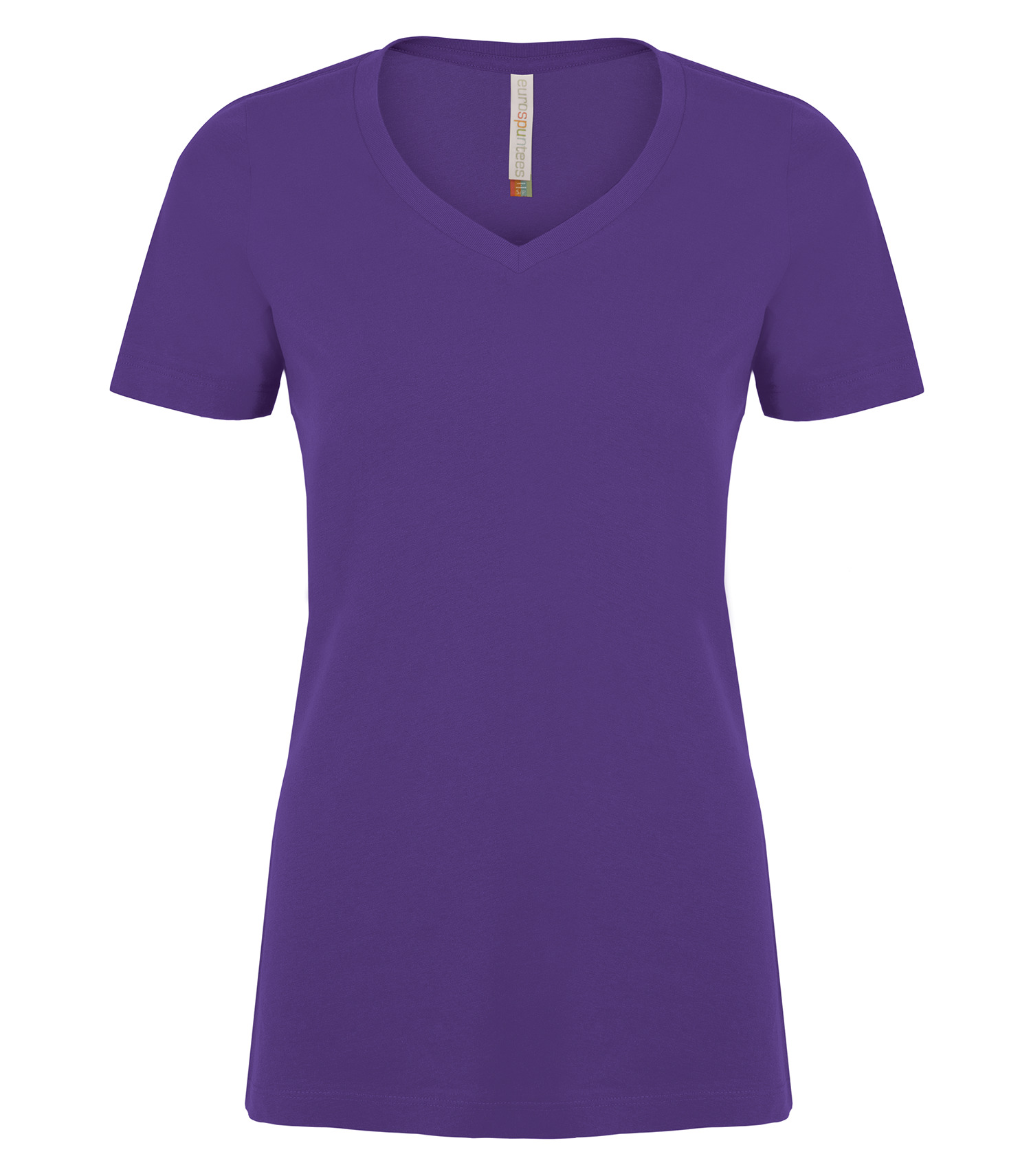 ATCᴹᶜ EuroSpunᴹᴰ ATC™ EUROSPUN® RING SPUN V-NECK LADIES' TEE. ATC8001L Purple