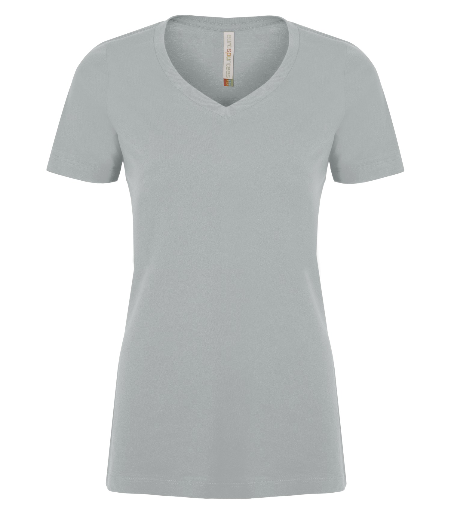 ATCᴹᶜ EuroSpunᴹᴰ ATC™ EUROSPUN® RING SPUN V-NECK LADIES' TEE. ATC8001L Silver